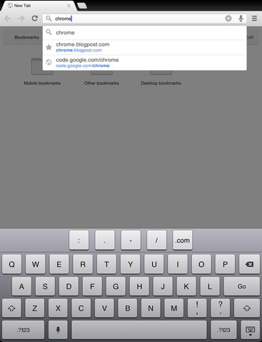Google Chrome for iOS (iPad screenshot 004)