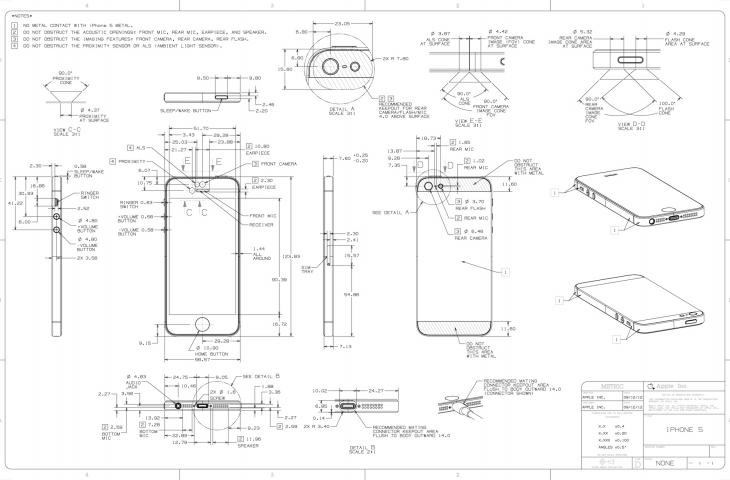 Apple posts full iPhone 5 schematics
