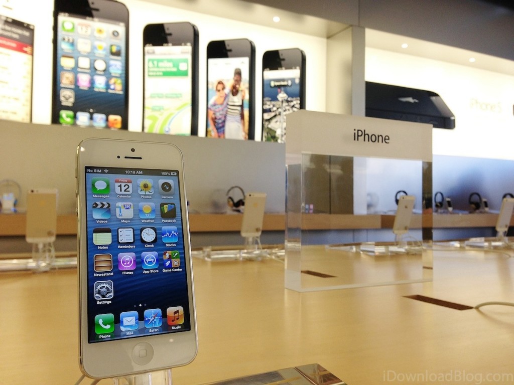 Gambar iPhone di Apple Store