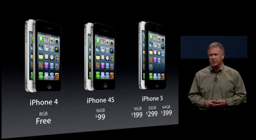 iPhone 5 presser (Phil Schiller, iPhone family prices)
