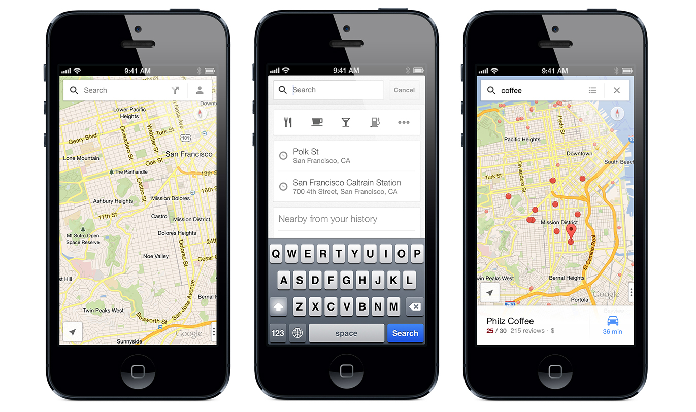 Google Maps 1.1 for iOS (teaser 001)