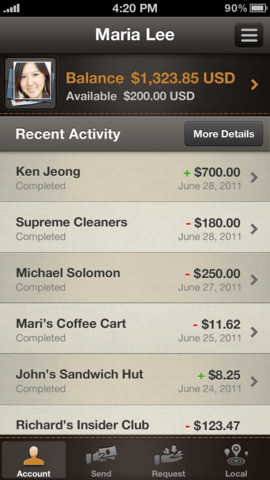 PayPal 4.5 for iOS (iPhone screenshot 001)
