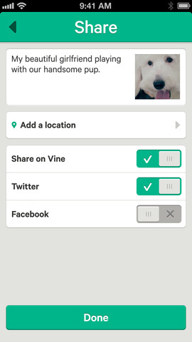 Vine 1.0.7 for iOS (iPhone screenshot 001)