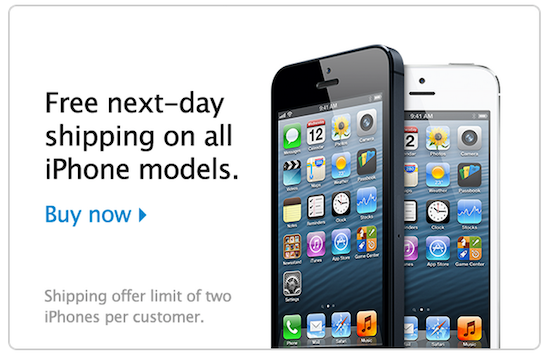iphone shipping promo