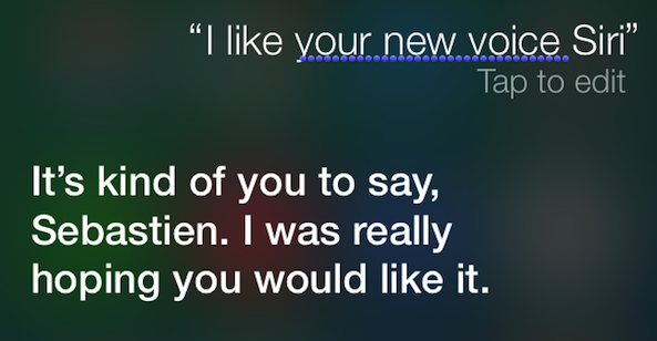 Siri new voice iOS 7 beta 2