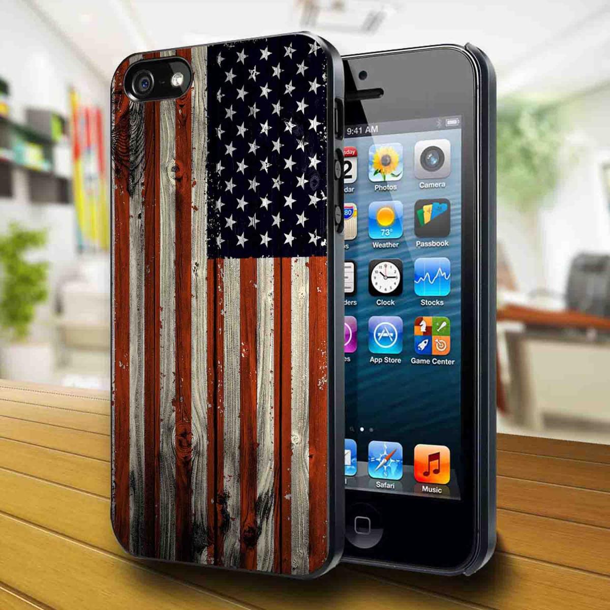 iPhone and American flag