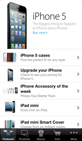 Apple Store 2.7 for iOS (iPhone screenshot 001)