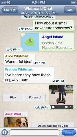 WhatsApp 2.10.1 for iOS (iPhone screenshot 002)