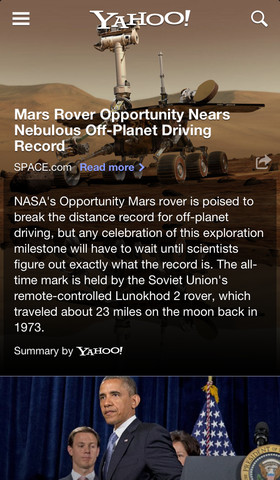 Yahoo News 3.1 for iOS (iPhone screenshot 001)