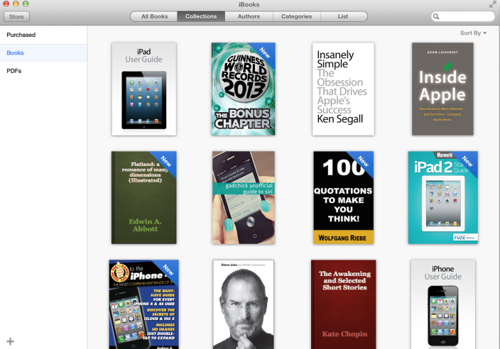 iBooks for OS X Mavericks (Collections)