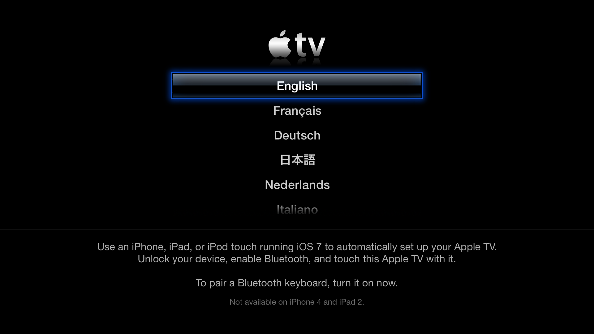 Apple TV (tap to setup 001)