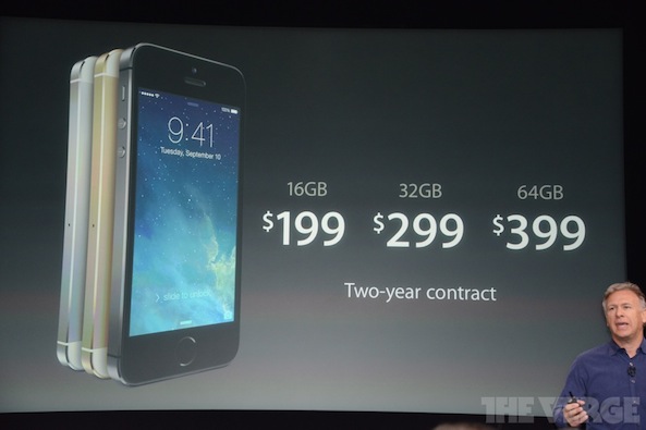 iPhone 5S pricing