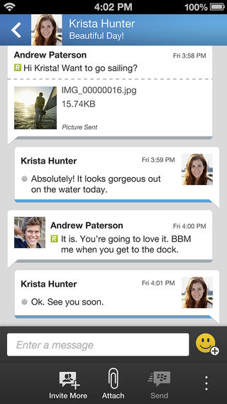 BBM 1.0.1 for iOS (iPhone screenshot 002)