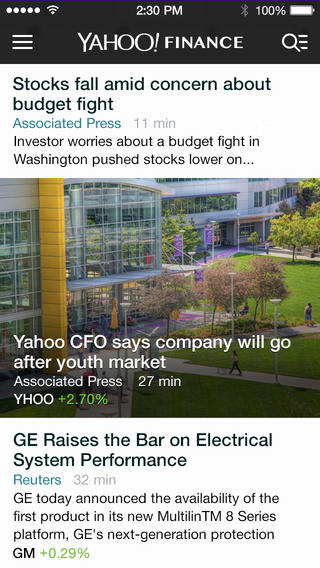 Yahoo Finance 2.0 for iOS (iPhone screenshot 004)