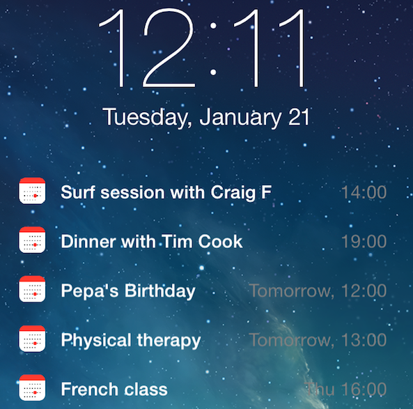 iPhone How to display your calendar events on the Lock screen