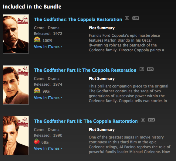 photo of The Godfather Trilogy on sale on iTunes for only $9.99 image