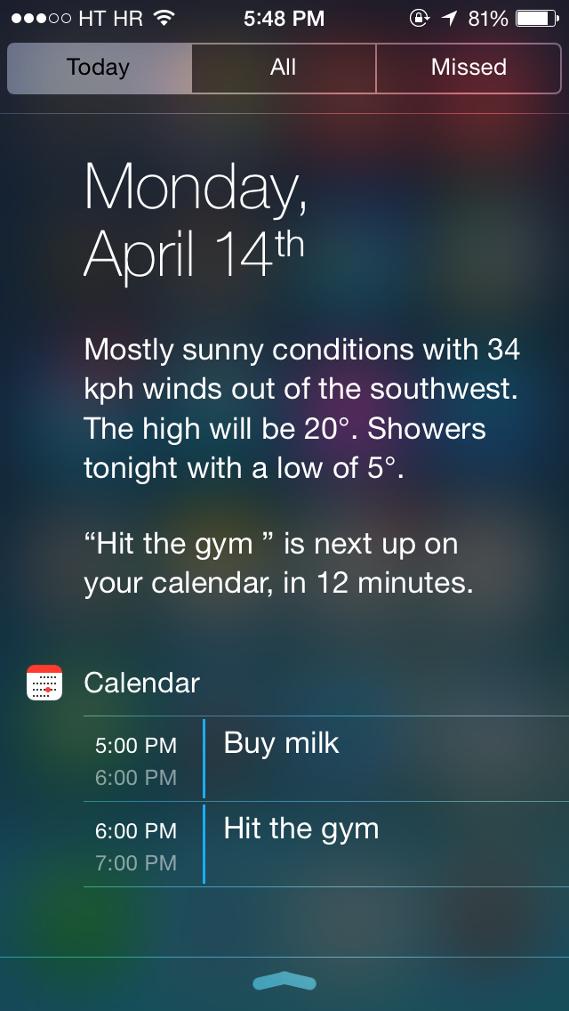 How to display your Calendar events as list view in iOS 7.1