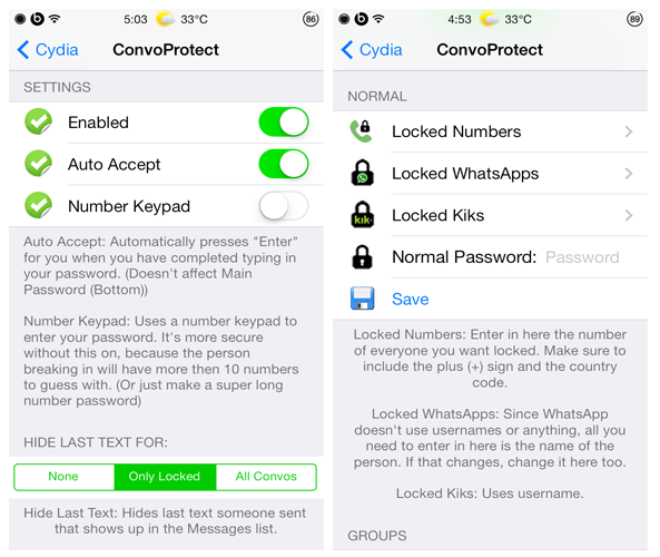 photo of ConvoProtect: lock or hide individual conversations in Messages, Whatsapp and Kik image