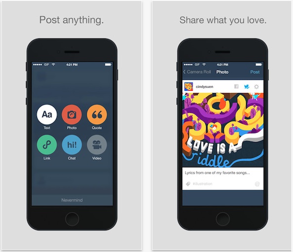 photo of Tumblr app adds new alert types, better 1Password integration, likes/follows on Lock screen, more image