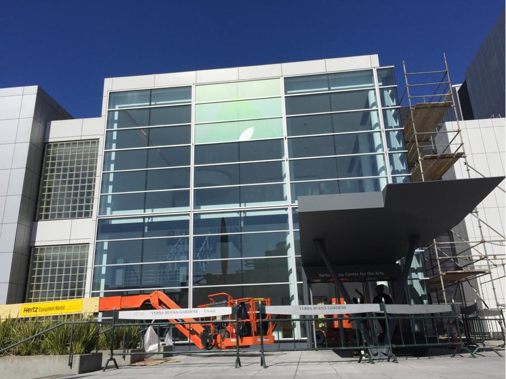 photo of Banners begin going up at Yerba Buena Center ahead of Apple Watch event image