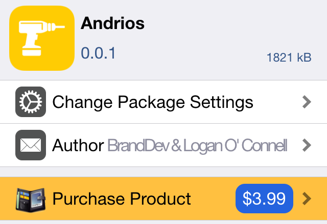 photo of Andrios is now available for download on Cydia image