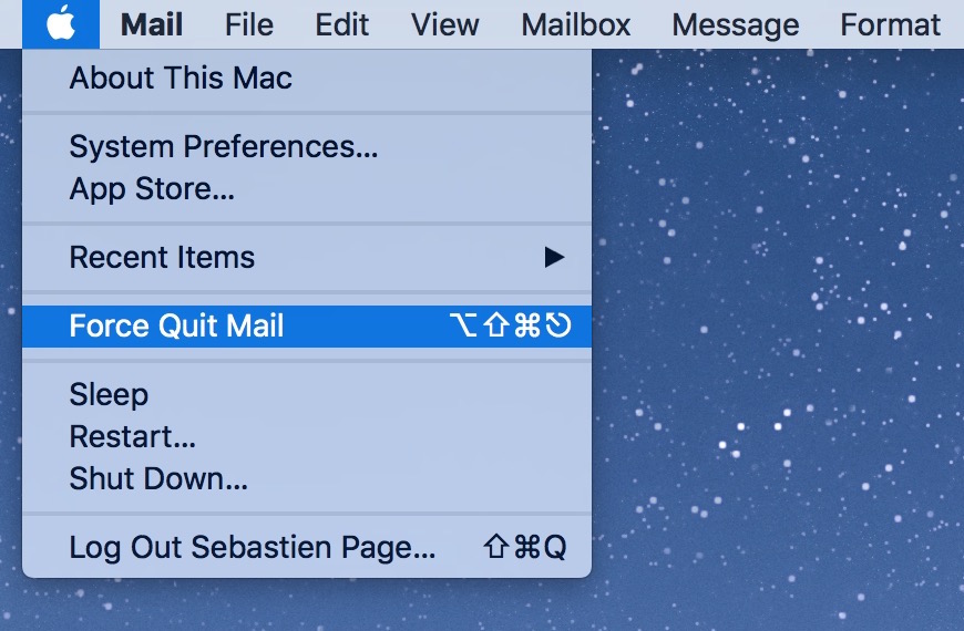 Keyboard shortcut to force quit app on mac desktop