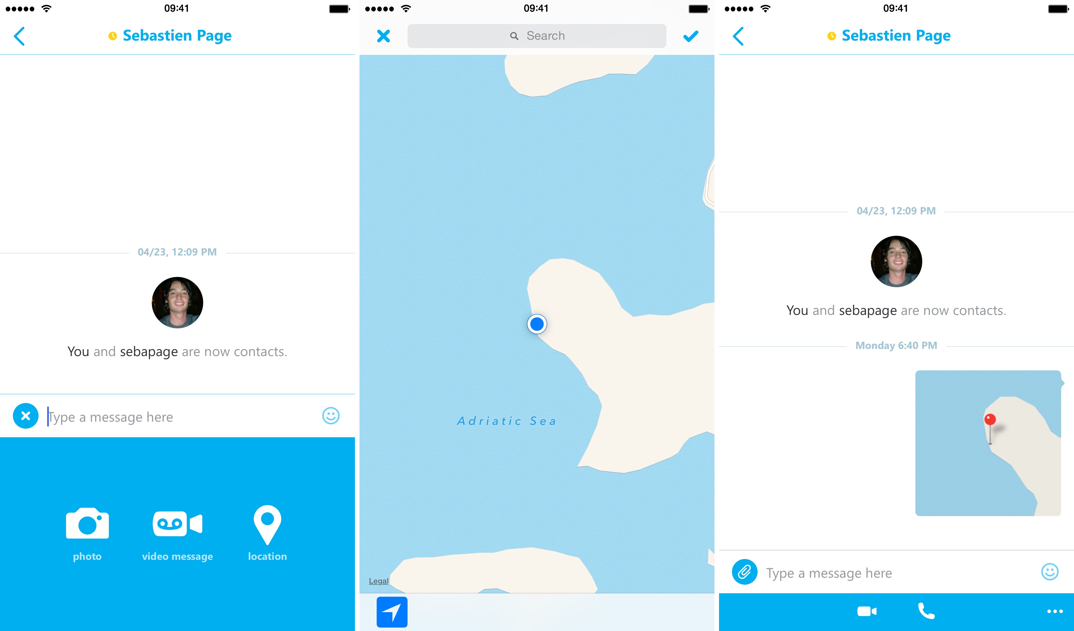 photo of Skype for iPhone updated with location sharing image