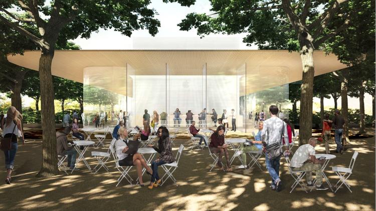 photo of Apple Campus 2 visitor’s center to feature store, cafe and rooftop observation deck image
