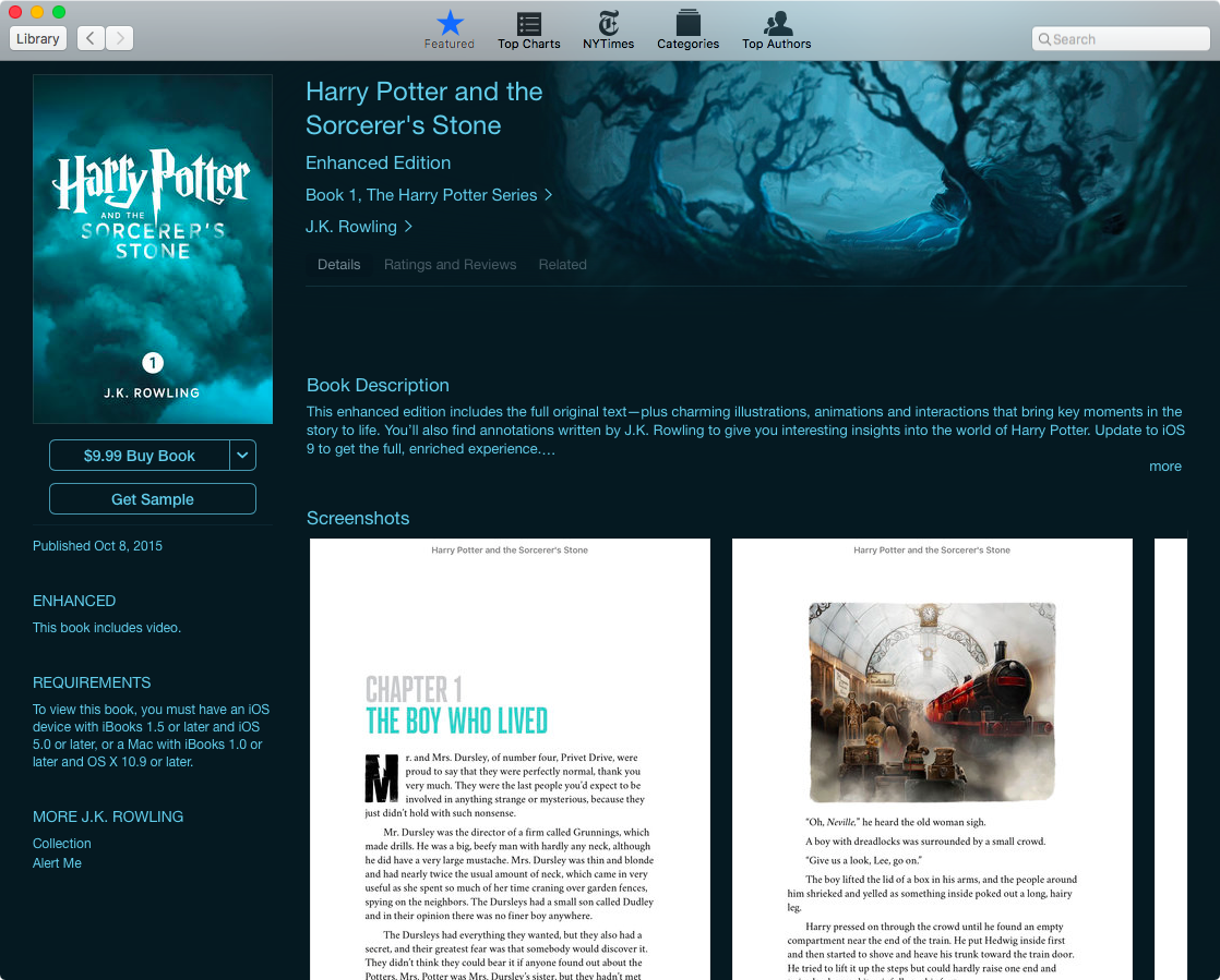 photo of Apple announces enhanced editions of Harry Potter series available exclusively on iBooks Store image