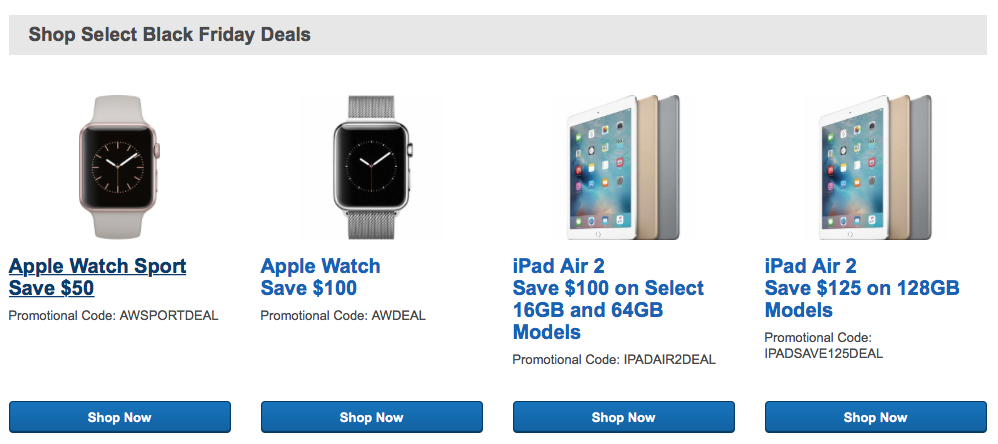 photo of Early Best Buy Black Friday deals: up to $100 off Apple Watch, $125 off iPad Air 2 image