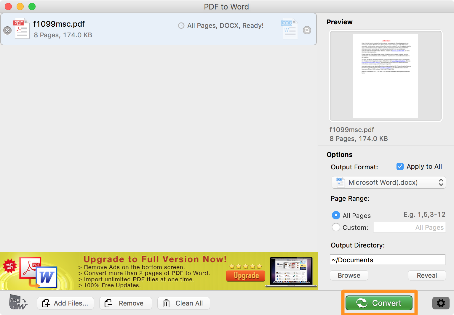 convert pdf to word mac free download
