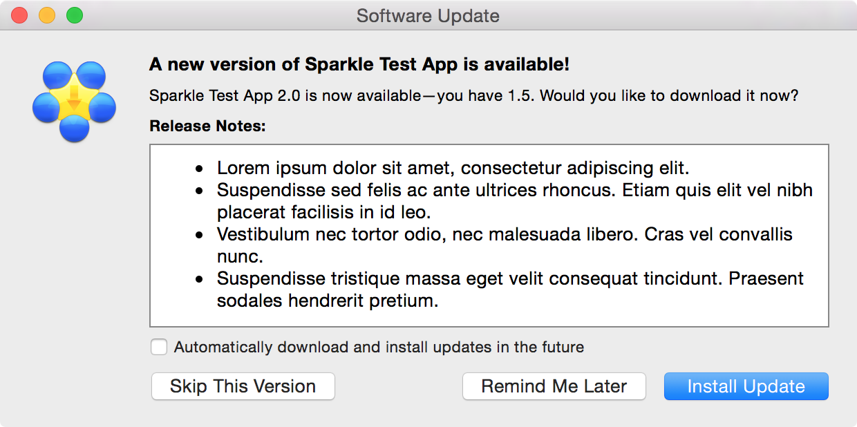 sparkle updater interface example