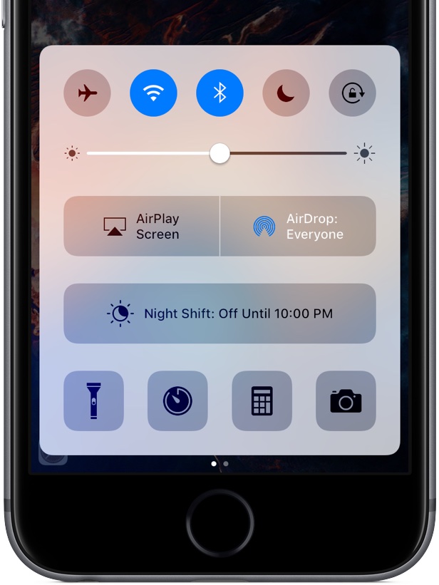 iOS 10 Trung tâm Kiểm soát iPhone chụp màn hình 003