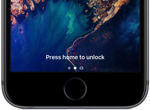 iOS 10 Khóa màn hình Press nhà để mở khóa hình ảnh 003