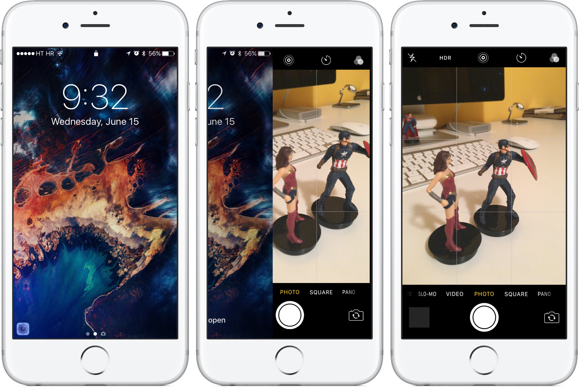 iOS 10 Khóa trượt máy ảnh màn hình trên iPhone chụp màn hình 002