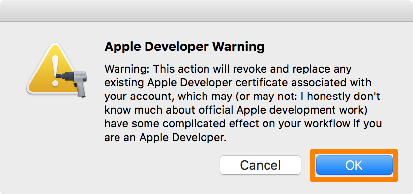 Của Apple Developer Cảnh báo Pangu OK