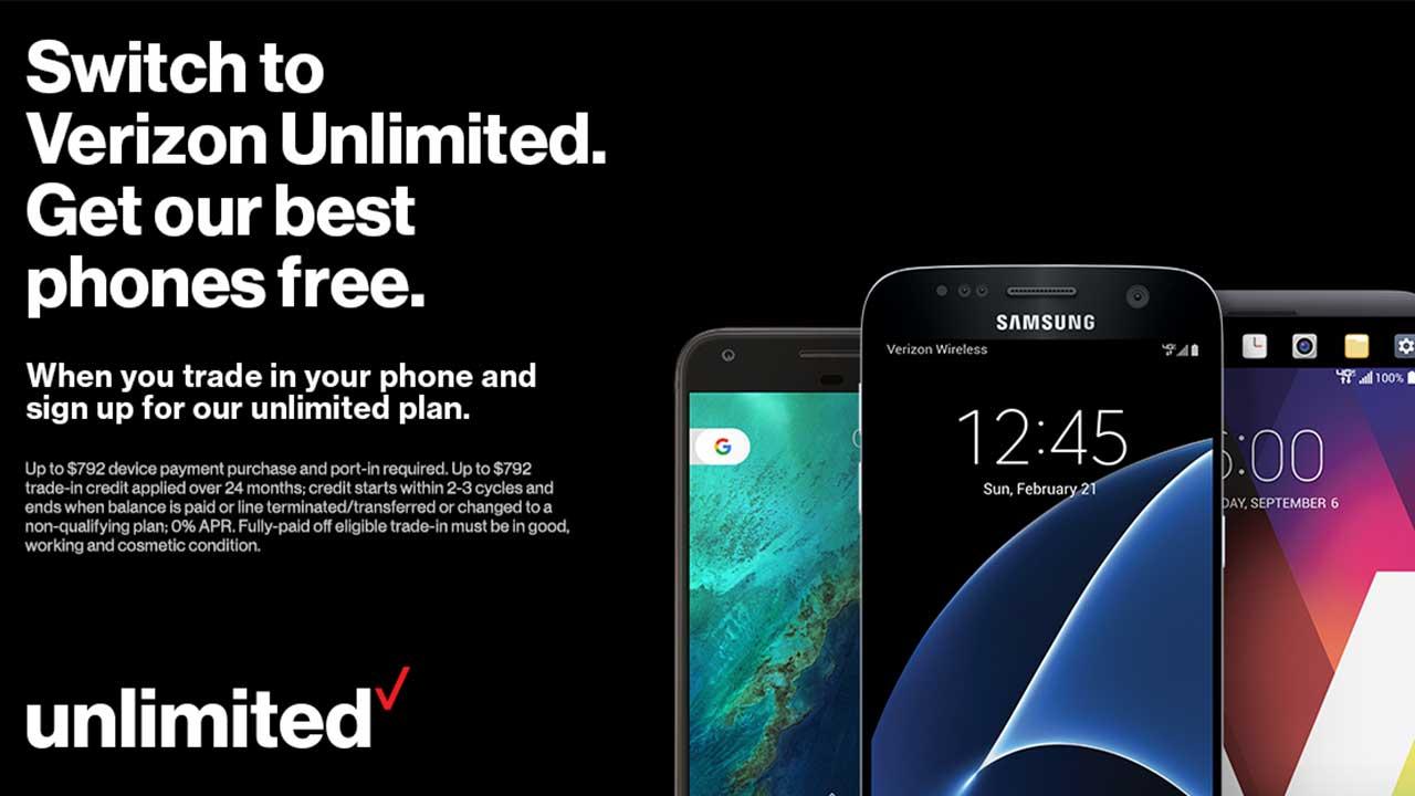 Verizon launches unlimited data plan with 10GB of LTE tethering, offers free iPhone 7/Plus