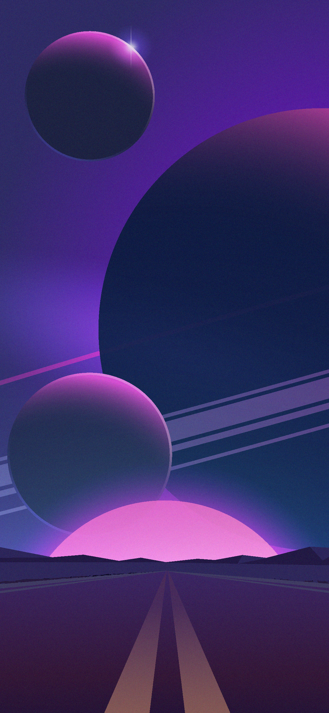 Wallpapers of purple planets