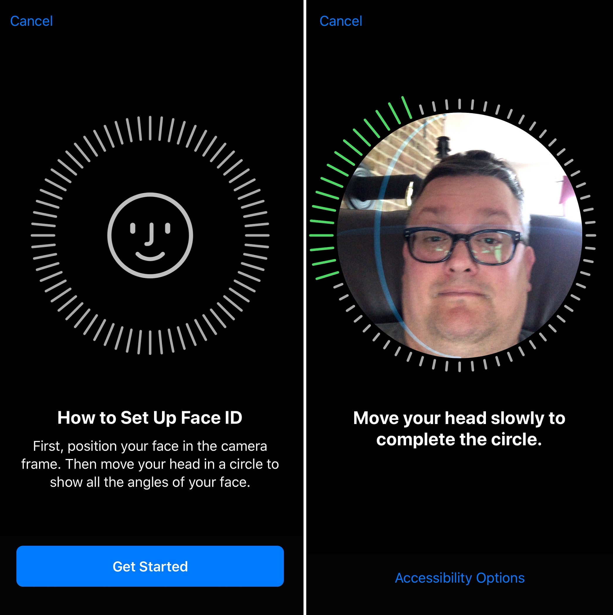 iOS 12: Setting up an alternative appearance using Face ID on iPhone X