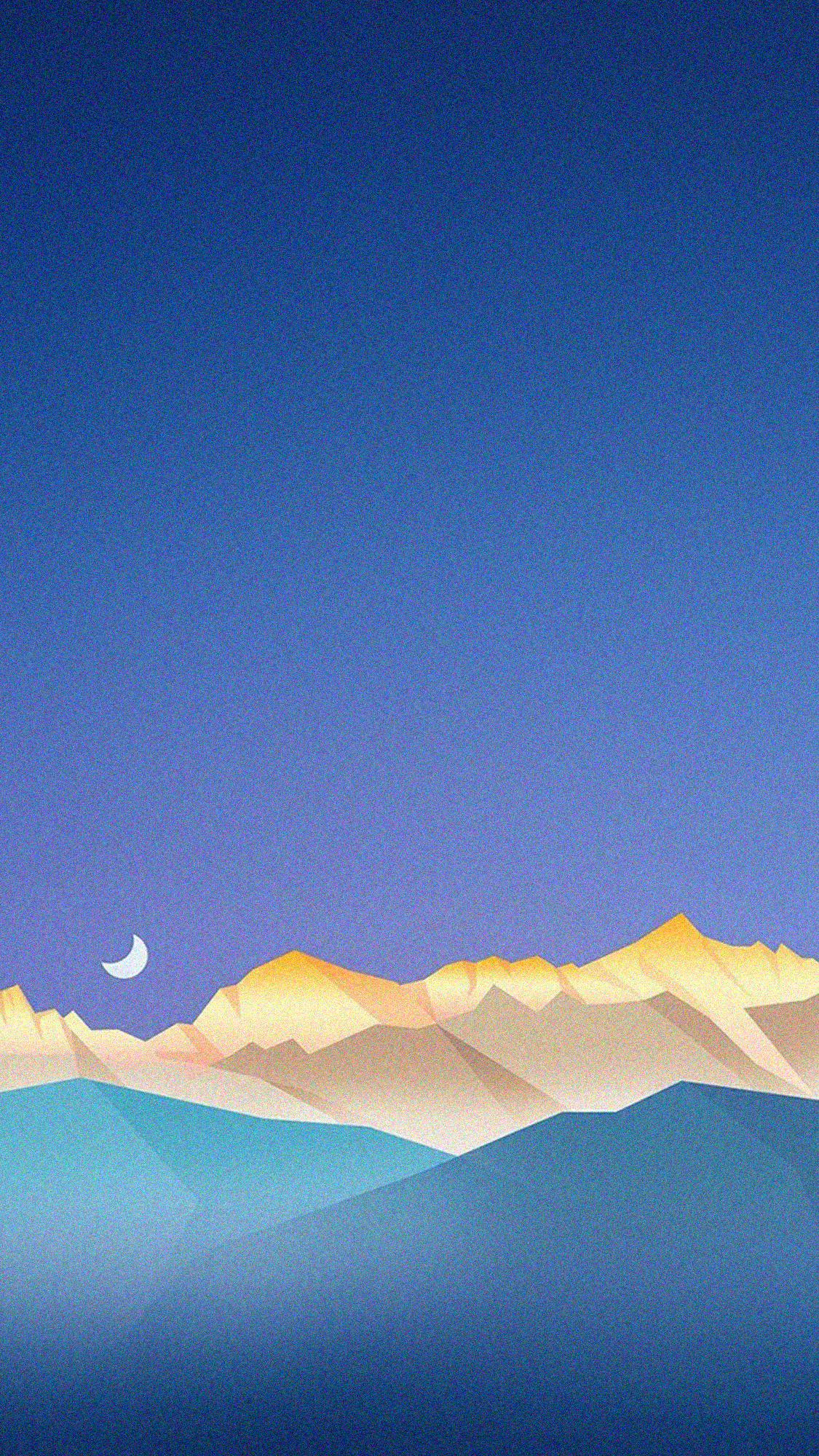 Sky over mountains anime wallpaper