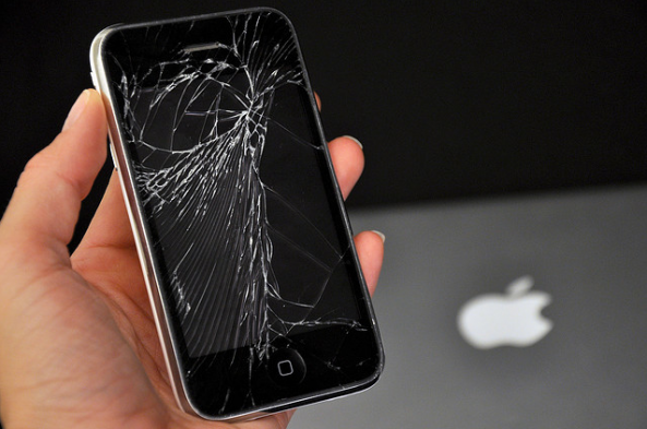 shattered iphone