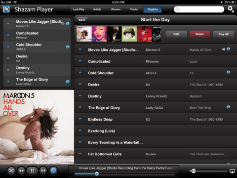 Shazam Player for iOS (iPad screnshot 003)