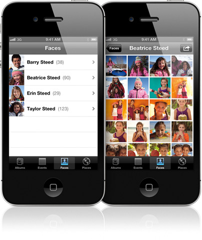 iPhone 4S (two-up, Photos, Faces, screenshot 001)