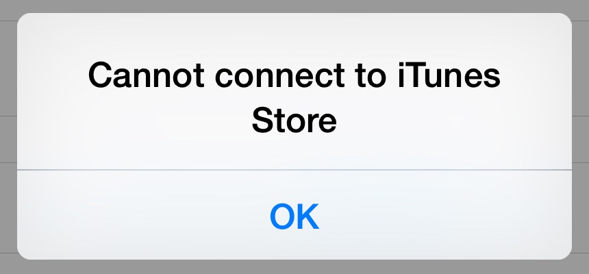 cannot connect to iTunes store