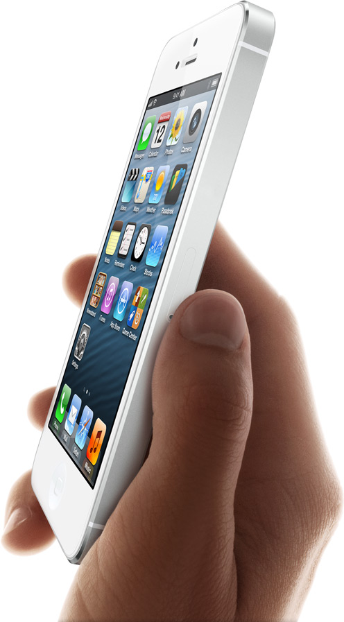 iPhone 5 (in hand, right angled)