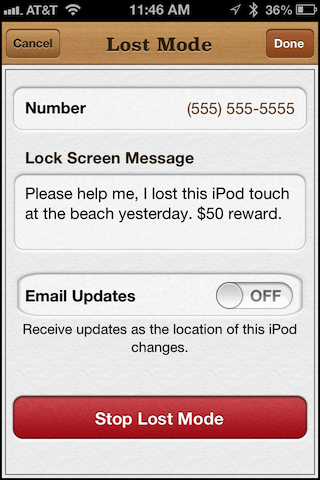 iPhone Find My iPhone Lost Mode 13