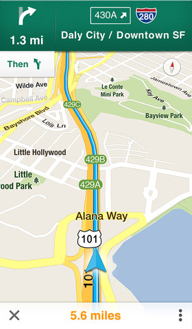 Google Maps 1.0 for iOS (iPhone screenshot 003)