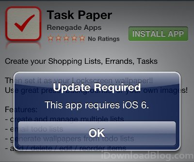 task paper iOS 6