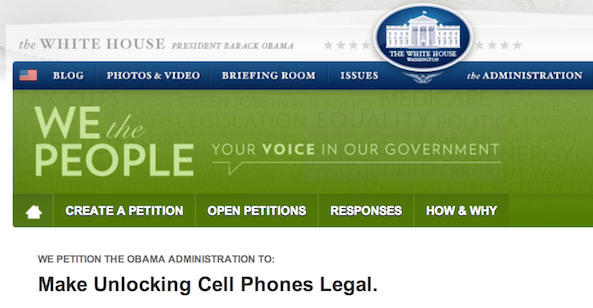 white house petition