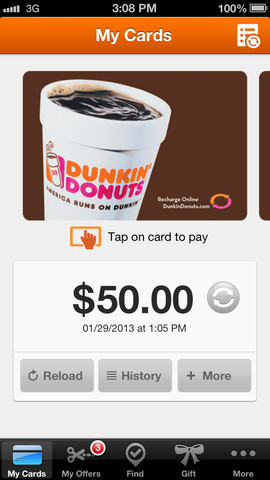 Dunkin' Donuts 2.5 for iOS (iPhone screenshot 001)